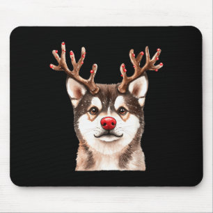 Akita Rentiere Weihnachtslichter Hunde Liebhaber X Mousepad