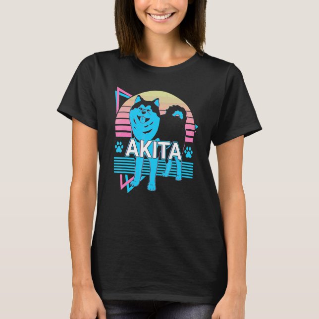 Akita Retro T-Shirt (Vorderseite)