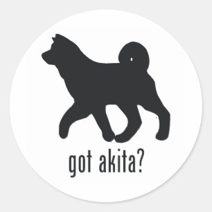 Akita Runder Aufkleber