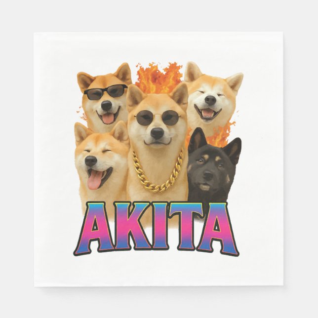 Akita  serviette (Vorderseite)