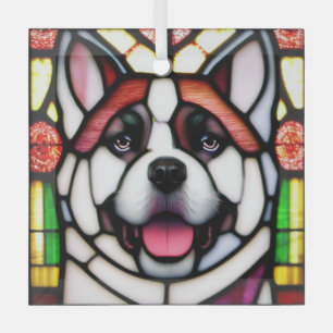 Akita ‚Stains Glass‘ Ornament Aus Glas