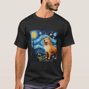 Akita Starry Night for Dog Mama Hund Vater T-Shirt