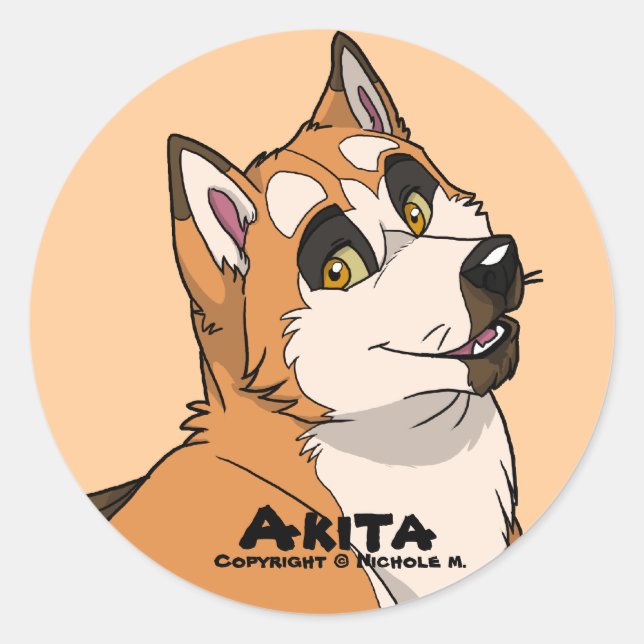 Akita Sticker (Vorderseite)
