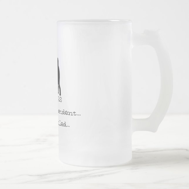 Akita-Tasse Mattglas Bierglas (Rechts)