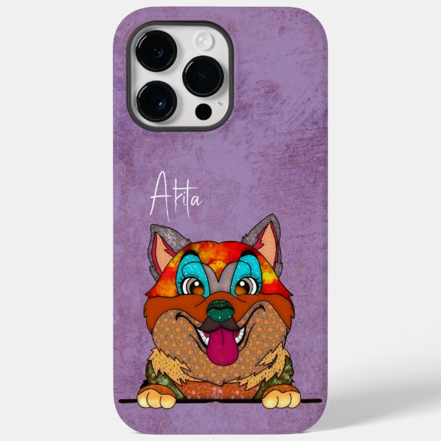 Akita Ugly Face Case-Mate iPhone Hülle (Rückseite)