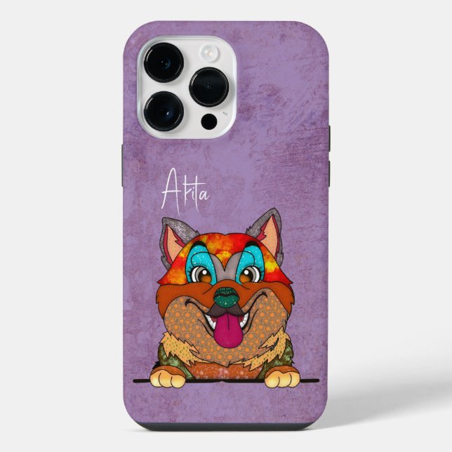 Akita Ugly Face iPhone Hülle (Rückseite)