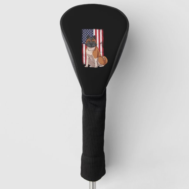 Akita USA Flag Golf Headcover (Vorderseite)