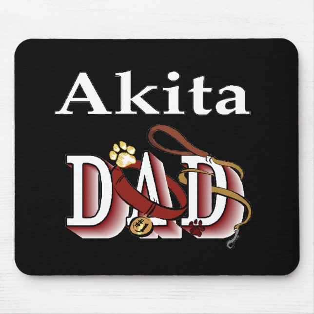 Akita Vater Apparel Geschenke Mousepad (Vorne)