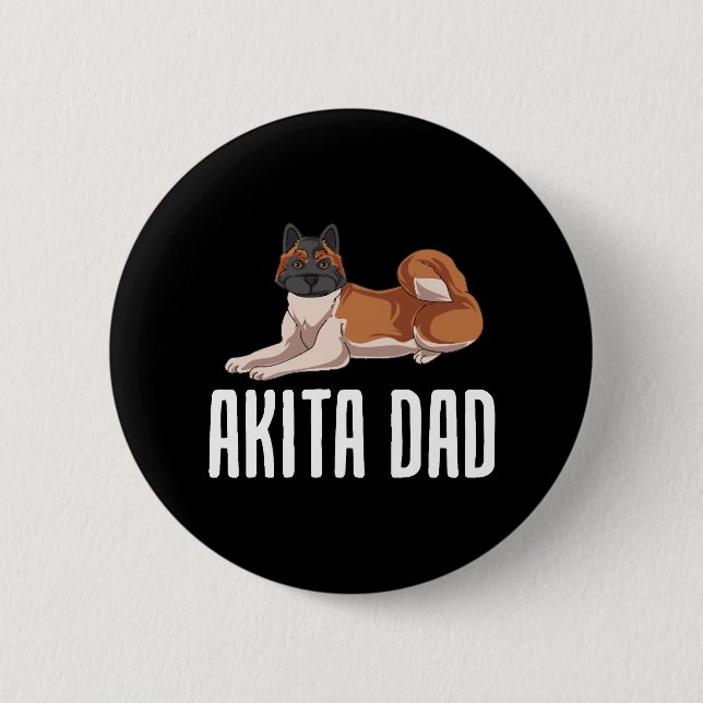 Akita Vater Button (Vorderseite)