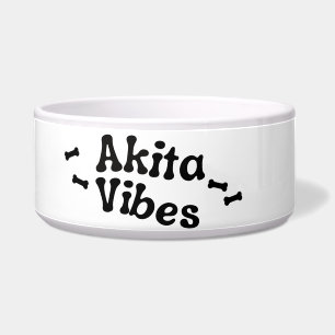 Akita Vibes Keramik Dog Bowl Napf