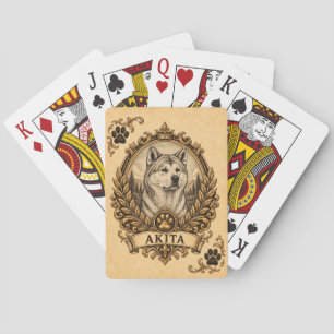 Akita, Vintage Heritage Hund Spielkarten