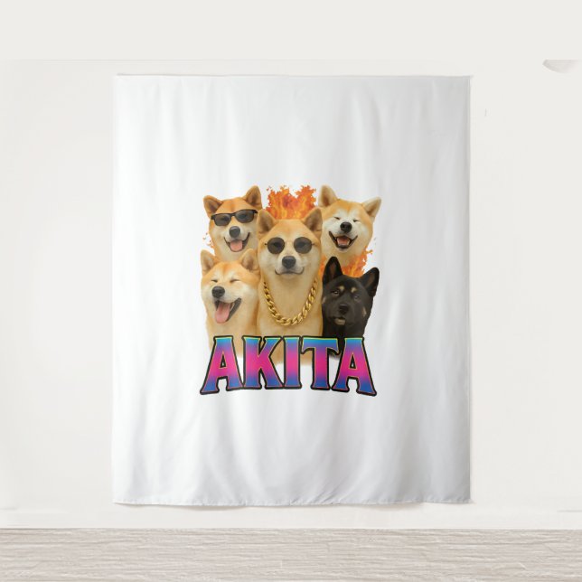 Akita  wandteppich (Vorderseite)
