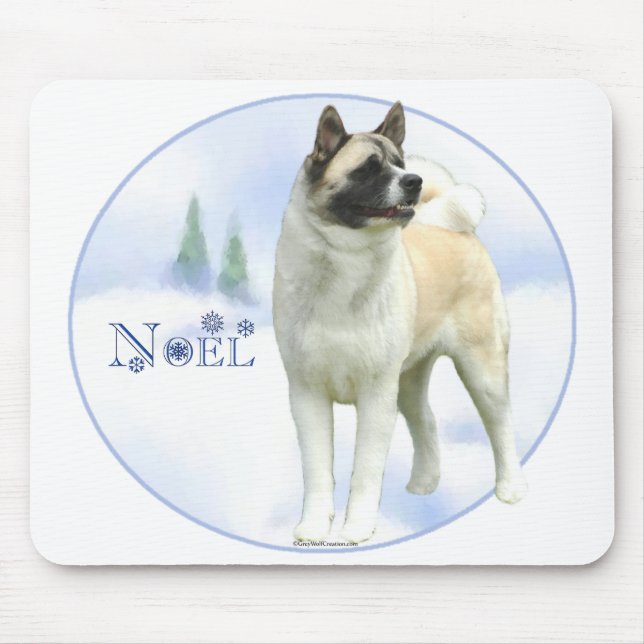 Akita Weihnachten Mousepad (Vorne)