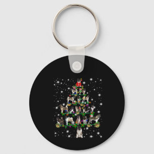 Akita Weihnachtsbaum bedeckt von Flashli Schlüsselanhänger