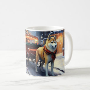 Akita Weihnachtsfeiertage Kaffeetasse