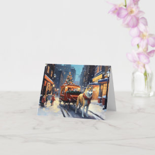 Akita Weihnachtsfeiertage Karte