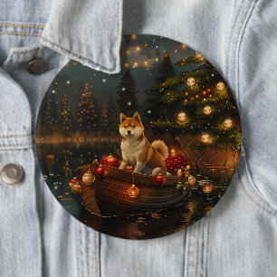 Akita Weihnachtsfest Reise Button