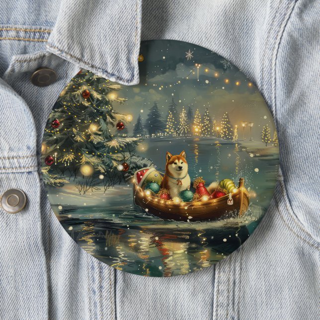 Akita Weihnachtsfest Reise Button (Beispiel)