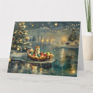 Akita Weihnachtsfestreise Karte