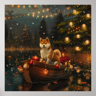 Akita Weihnachtsfestreise Poster