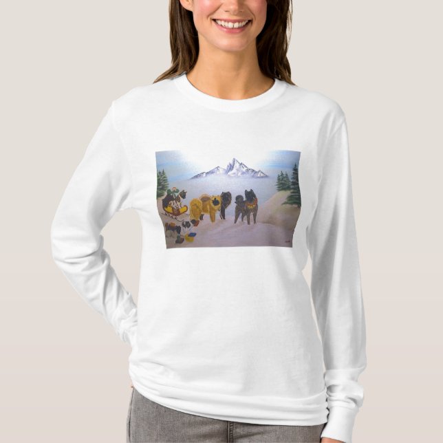 Akita-Weihnachtszeit T-Shirt (Vorderseite)