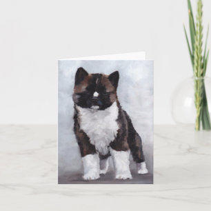 Akita Welpe Hund Art Note Card Karte