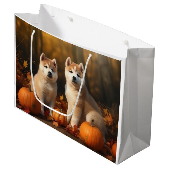 Akita Welppy Autumn Delight Pumpkin Große Geschenktüte