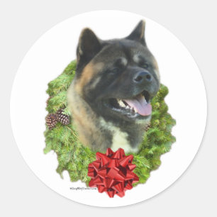 Akita Wreath - Aufkleber
