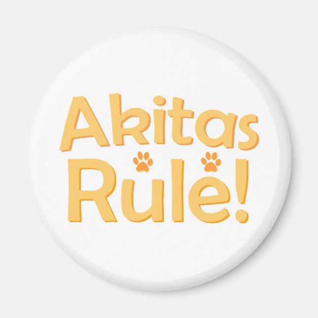 Akitas-Regel! Magnet (Vorne)