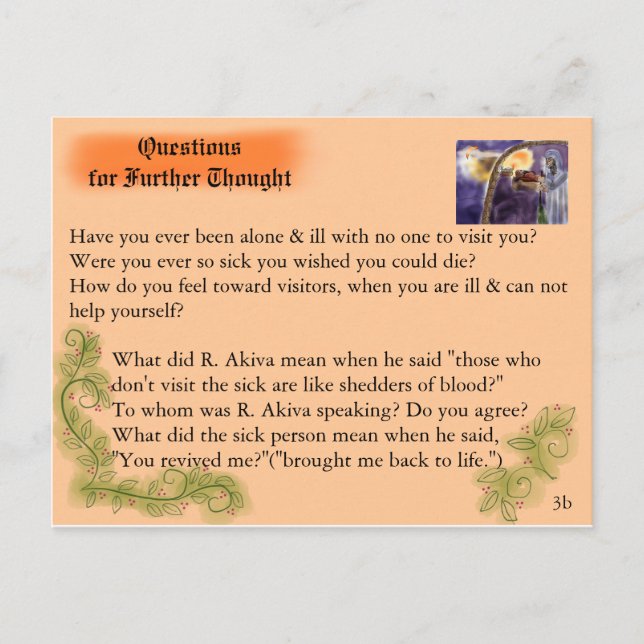 Akiva besucht den Ausgestoßenen Postkarte (Vorderseite)