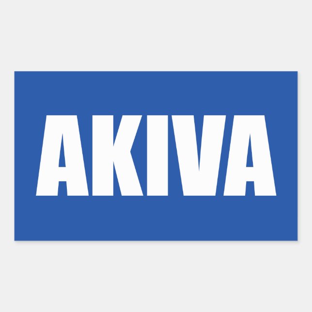 Akiva Rechteckiger Aufkleber (Vorderseite)