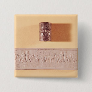 Akkadian Zylinder-Siegel und -eindruck Button