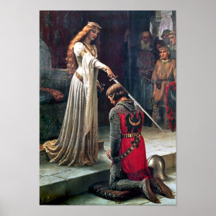 Akkolade durch Edmund Blair Leighton Poster