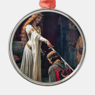 Akkolade durch Edmund Blair Leighton Silbernes Ornament