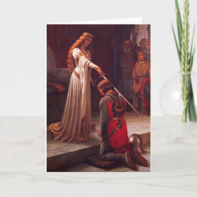 Akkolade - Edmund Blair Leighton (1901) Karte (Vorderseite)