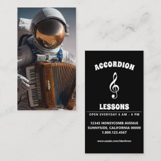 Akkordeon beim Astronauten Visitenkarte