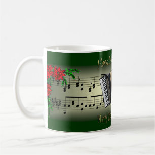 Akkordeon ~ haben sich frohen wenig Weihnachten Kaffeetasse