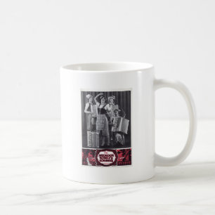 Akkordeon-Mädchen Vintage-Werbung Kaffeetasse