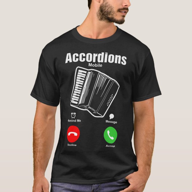 Akkordeon-Mobile-T-Shirt T-Shirt (Vorderseite)