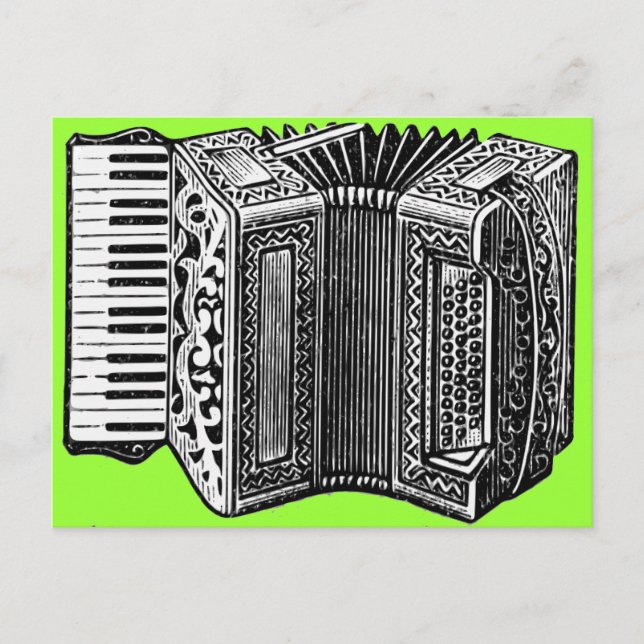 Akkordeon Postkarte (Vorderseite)