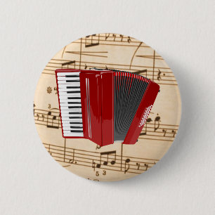 Akkordeon: Red Accordion  Button