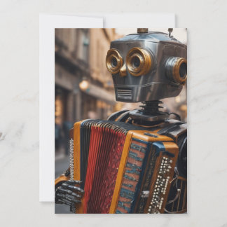 Akkordeon-Roboter-Einladung Einladung