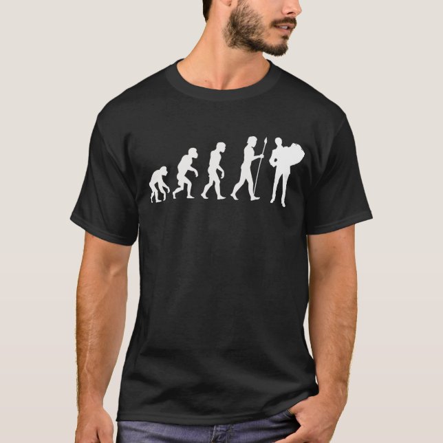 Akkordeon-Spieler-Evolution T-Shirt (Vorderseite)
