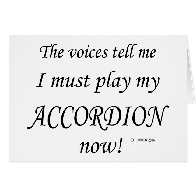 Akkordeon Stimmen sagen, müssen spielen (Vorderseite (Horizontal))