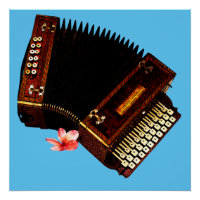 Akkordeon und Plumeria - Musikinstrument