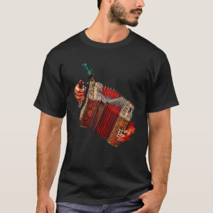 Akkordeonspieler Akkordeonist Vintage T-Shirt