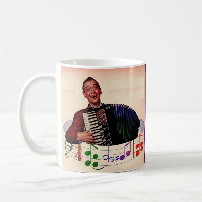Akkordeonspieler Kaffeetasse (Links)