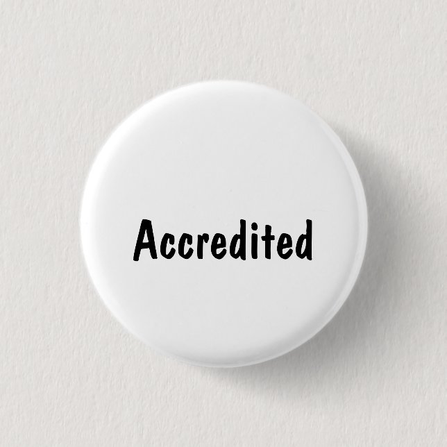 akkreditiert button (Vorderseite)