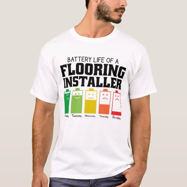 Akkubetriebsdauer eines Fußbodeninstallationsprogr T-Shirt (Vorderseite)