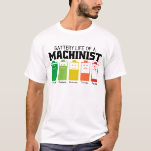 Akkubetriebsdauer eines Maschinenführers T-Shirt